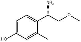 (S)-4-(1-amino-2-methoxyethyl)-3-methylphenol Struktur