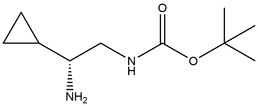 Carbamic acid, N-[(2R)-2-amino-2-cyclopropylethyl]-, 1,1-dimethylethyl ester Struktur