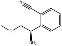 2-[(1R)-1-amino-2-methoxyethyl]benzonitrile Struktur