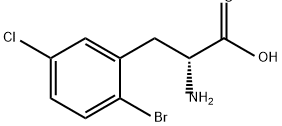 D-Phenylalanine, 2-bromo-5-chloro- Struktur