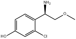 4-[(1R)-1-amino-2-methoxyethyl]-3-chlorophenol Struktur