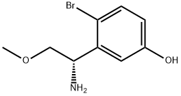 3-(1-amino-2-methoxyethyl)-4-bromophenol Struktur