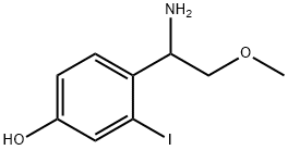 4-(1-amino-2-methoxyethyl)-3-iodophenol Struktur