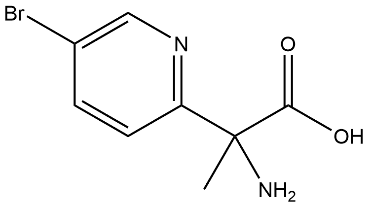 2-Pyridineacetic acid, α-amino-5-bromo-α-methyl- Struktur