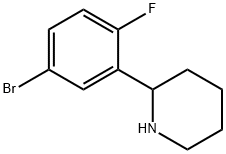 2-(5-bromo-2-fluorophenyl)piperidine Struktur