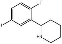 2-(2-fluoro-5-iodophenyl)piperidine Struktur