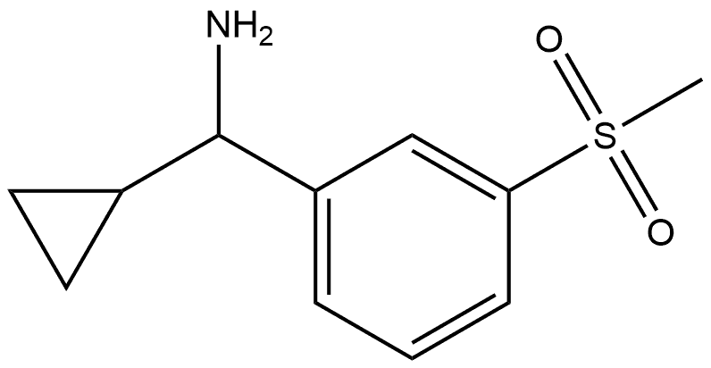 cyclopropyl(3-(methylsulfonyl)phenyl)methanamine Struktur