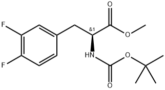 (S)-methyl 2-(tert-butoxycarbonylamino)-3-(3,4-difluorophenyl)propanoate Struktur