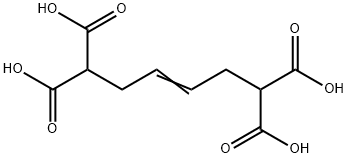 3-Hexene-1,1,6,6-tetracarboxylic acid Struktur