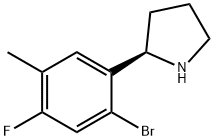 (2R)-2-(2-bromo-4-fluoro-5-methylphenyl)pyrrolidine Struktur