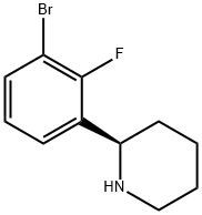 (2R)-2-(3-bromo-2-fluorophenyl)piperidine Struktur