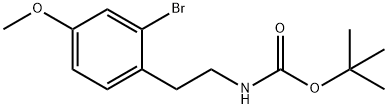 Carbamic acid, N-[2-(2-bromo-4-methoxyphenyl)ethyl]-, 1,1-dimethylethyl ester Struktur