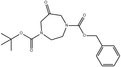 4-O-Benzyl 1-O-tert-butyl 6-oxo-1,4-diazepane-1,4-dicarboxylate Struktur