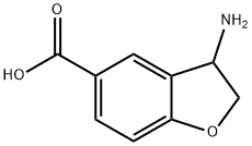 5-Benzofurancarboxylic acid, 3-amino-2,3-dihydro- Struktur