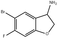 5-Bromo-6-fluoro-2,3-dihydro-1-benzofuran-3-amine Struktur