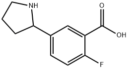 2-Fluoro-5-(pyrrolidin-2-YL)benzoic acid hcl Struktur