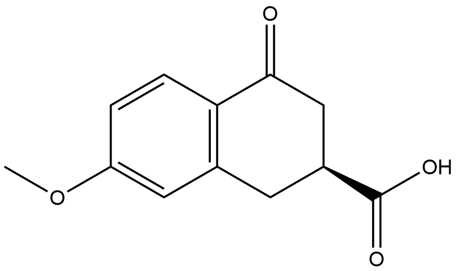 (S)-7-methoxy-4-oxo-1,2,3,4-tetrahydronaphthalene-2-carboxylic acid Struktur