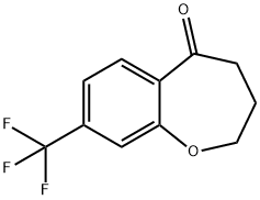 1-Benzoxepin-5(2H)-one, 3,4-dihydro-8-(trifluoromethyl)- Struktur