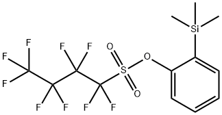 1-Butanesulfonic acid, 1,1,2,2,3,3,4,4,4-nonafluoro-, 2-(trimethylsilyl)phenyl ester Struktur