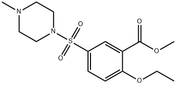 Benzoic acid, 2-ethoxy-5-[(4-methyl-1-piperazinyl)sulfonyl]-, methyl ester Struktur