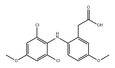 Benzeneacetic acid, 2-[(2,6-dichloro-4-methoxyphenyl)amino]-5-methoxy-