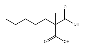 Propanedioic acid, 2-methyl-2-pentyl- Struktur