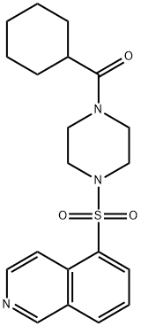 Methanone, cyclohexyl[4-(5-isoquinolinylsulfonyl)-1-piperazinyl]- Struktur