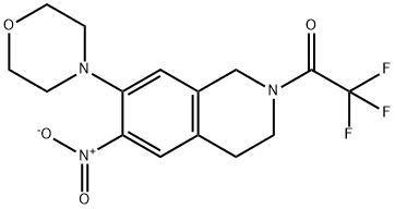 2,2,2-Trifluoro-1-(7-morpholino-6-nitro-3,4-dihydroisoquinolin-2(1H)-yl)ethanone Struktur