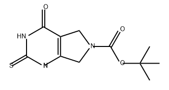 6H-Pyrrolo[3,4-d]pyrimidine-6-carboxylic acid, 1,2,3,4,5,7-hexahydro-4-oxo-2-thioxo-, 1,1-dimethylethyl ester Struktur