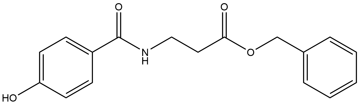 β-Alanine, N-(4-hydroxybenzoyl)-, phenylmethyl ester Struktur