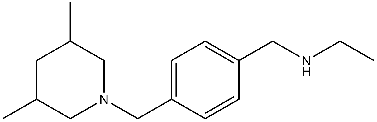 4-[(3,5-Dimethyl-1-piperidinyl)methyl]-N-ethylbenzenemethanamine Struktur