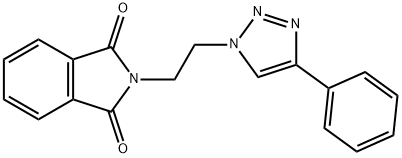 1H-Isoindole-1,3(2H)-dione, 2-[2-(4-phenyl-1H-1,2,3-triazol-1-yl)ethyl]- Struktur