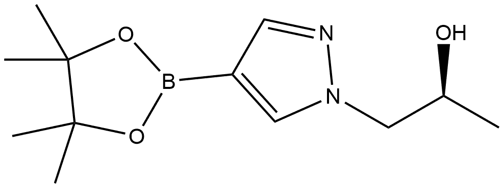 (S)-1-(4-(4,4,5,5-Tetramethyl-1,3,2-dioxaborolan-2-yl)-1H-pyrazol-1-yl)propan-2-ol Struktur