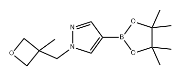 1H-Pyrazole, 1-[(3-methyl-3-oxetanyl)methyl]-4-(4,4,5,5-tetramethyl-1,3,2-dioxaborolan-2-yl)- Struktur