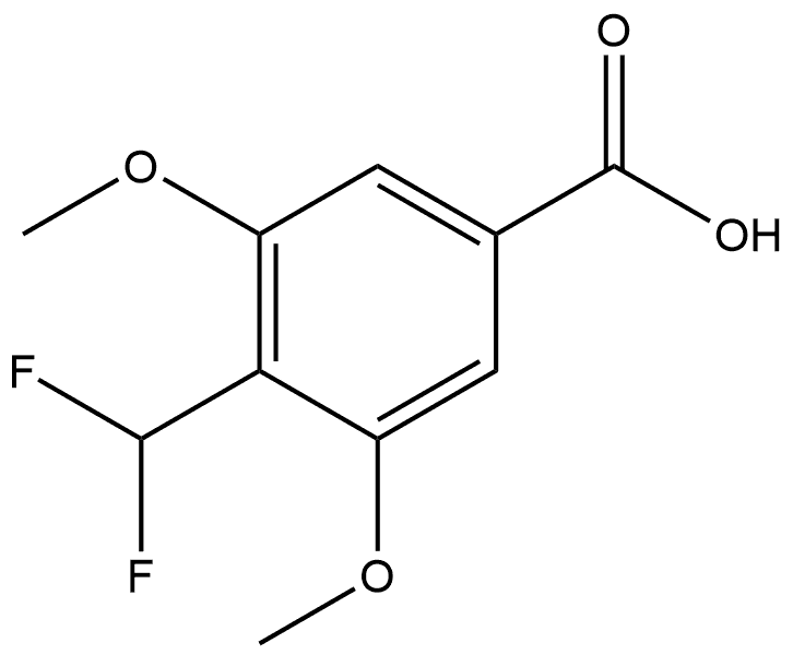 4-(difluoromethyl)-3,5-dimethoxybenzoic acid Struktur