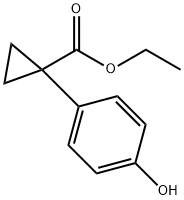 Cyclopropanecarboxylic acid, 1-(4-hydroxyphenyl)-, ethyl ester Struktur