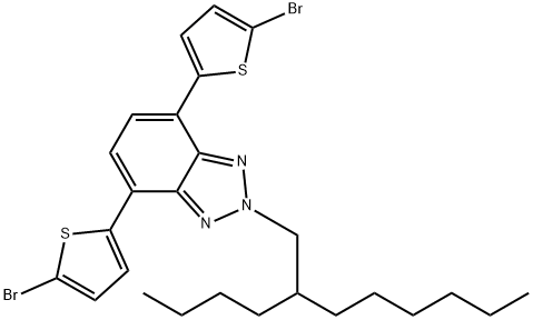 4,7-bis(5-bromothiophen-2-yl)-2-(2-butyloctyl)-2H-benzo[d][1,2,3]triazole Struktur