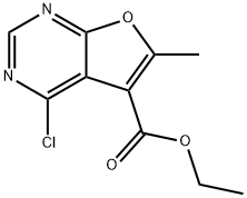 Furo[2,3-d]pyrimidine-5-carboxylic acid, 4-chloro-6-methyl-, ethyl ester Struktur