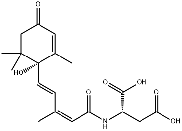 (+)-cis,trans-Abscisic Acid-L-aspartic Acid Struktur