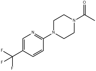 1-Acetyl-4-[5-(trifluoromethyl)pyridin-2-yl]piperazine Struktur