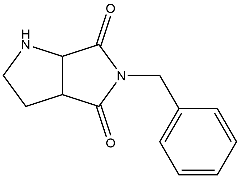 Pyrrolo[3,4-b]pyrrole-4,6(1H,5H)-dione, tetrahydro-5-(phenylmethyl)- Struktur