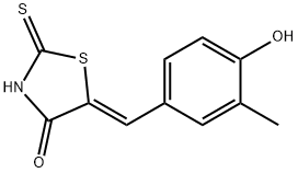 (5Z)-5-[(4-羥基-3-甲基苯基)亞甲基]-2-硫酮-4-噻唑烷酮 結(jié)構(gòu)式