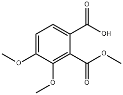 1,2-Benzenedicarboxylic acid, 3,4-dimethoxy-, 2-methyl ester Struktur