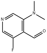 3-(dimethylamino)-5-fluoropyridine-4-carbaldehyde Struktur