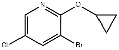 3-Bromo-5-chloro-2-(cyclopropyloxy)pyridine Struktur