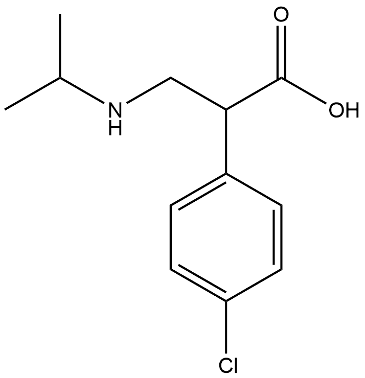 Benzeneacetic acid, 4-chloro-α-[[(1-methylethyl)amino]methyl]- Struktur