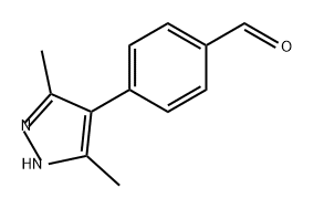 Benzaldehyde, 4-(3,5-dimethyl-1H-pyrazol-4-yl)- Struktur