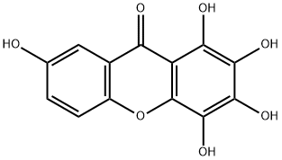 1,2,3,4,7-Pentahydroxy-9H-xanthen-9-one Struktur