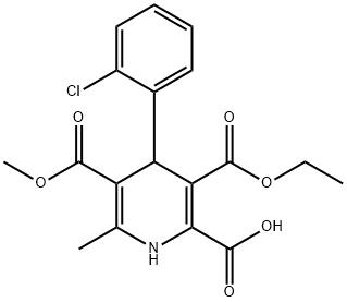 2,3,5-Pyridinetricarboxylic acid, 4-(2-chlorophenyl)-1,4-dihydro-6-methyl-, 3-ethyl 5-methyl ester