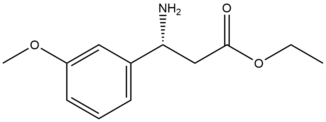 Benzenepropanoic acid, β-amino-3-methoxy-, ethyl ester, (βR)- Struktur